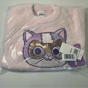 SuperKitties Fuzzy Sweater Light Purple Sequin Disney Junior NWT Size 3T